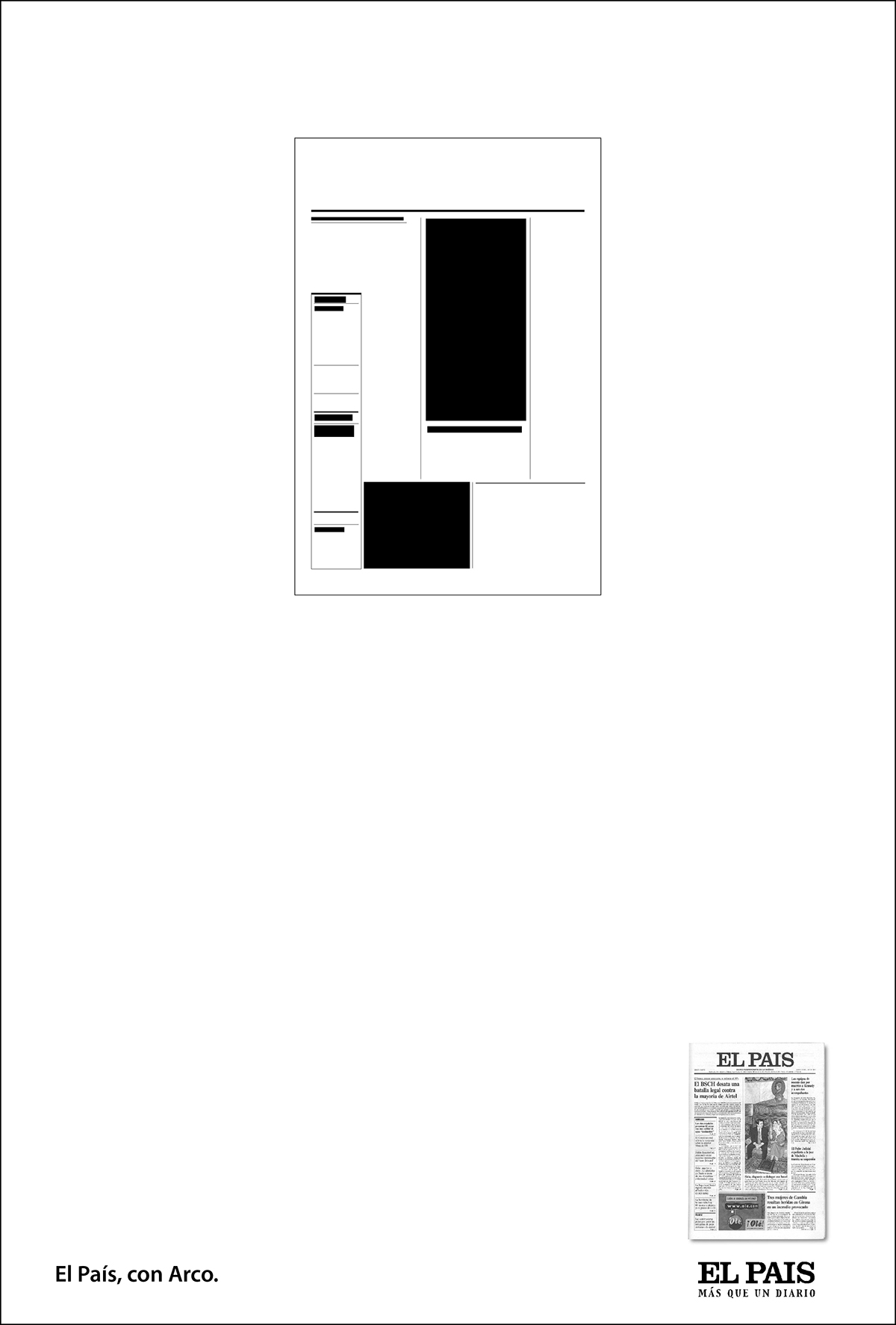 el pais print tv art fair mondrian newspaper mexico cover front page puppet marionette spain paella Flamenco cliche bullfighter lipstick Bullet