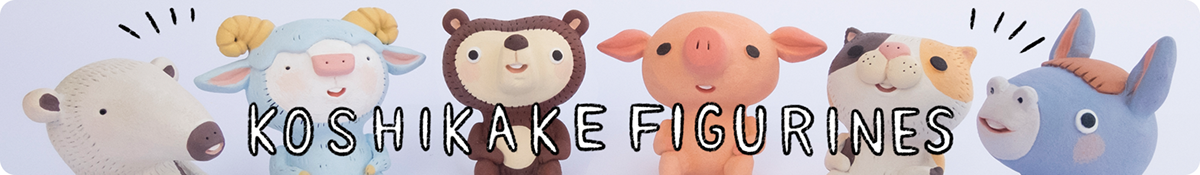 Adobe Portfolio figurines Cat bear pig Character sheep anteater donkey animal handmade