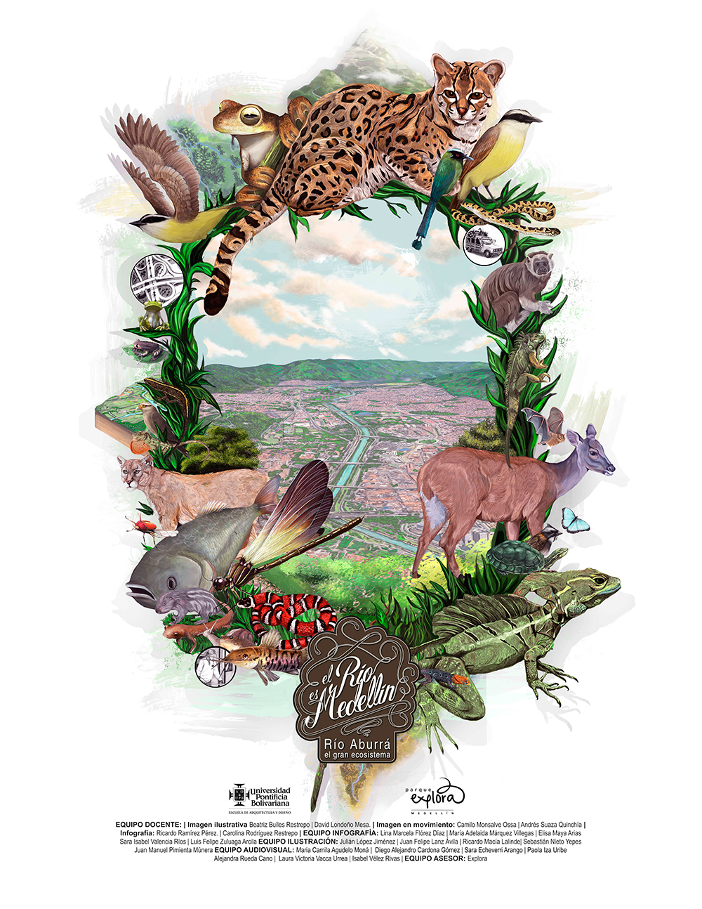 medellin Parque Explora Explora infográficos infografia animals river information visual arts
