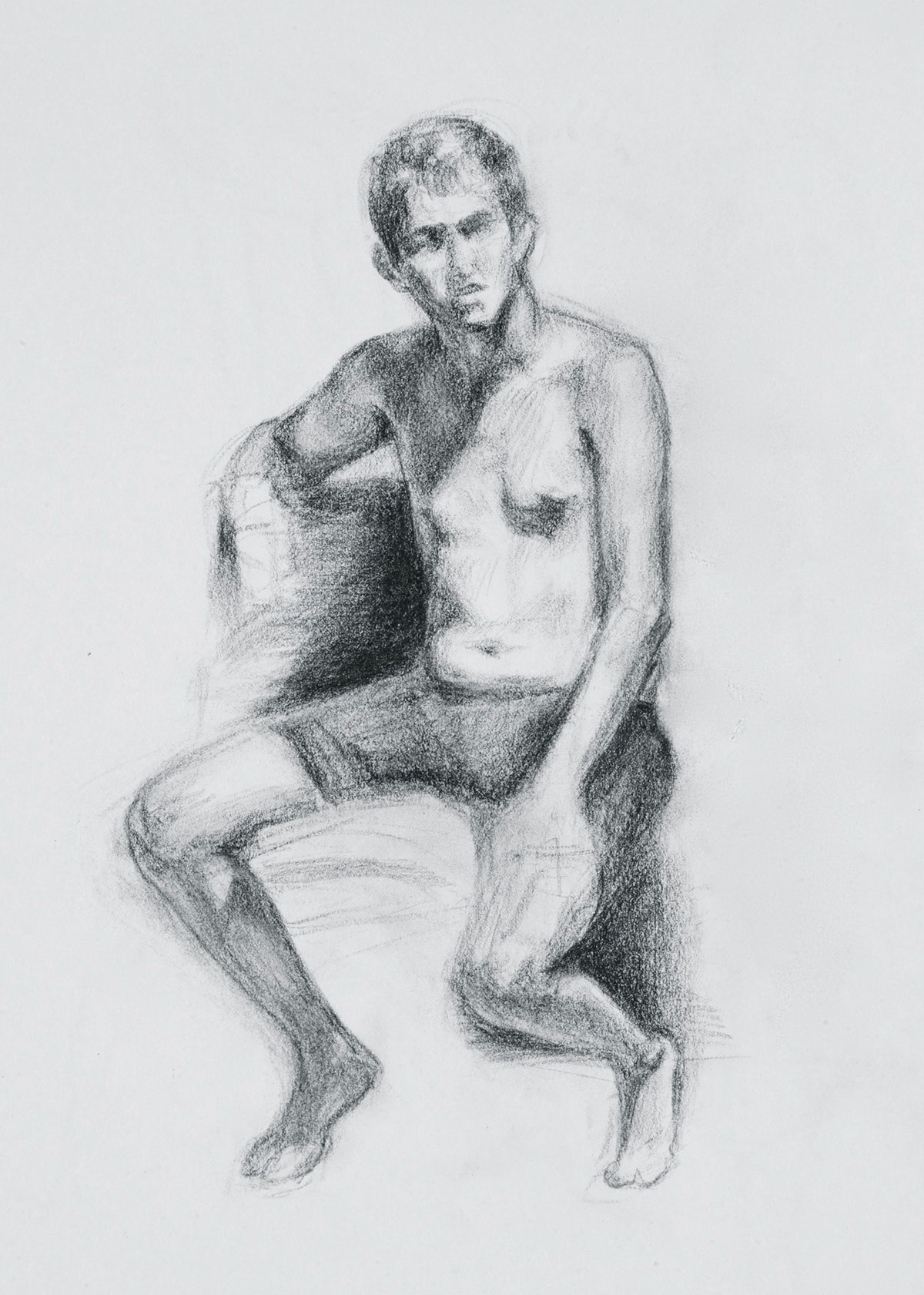 Figure Drawing Figure Studies face conte charcoal