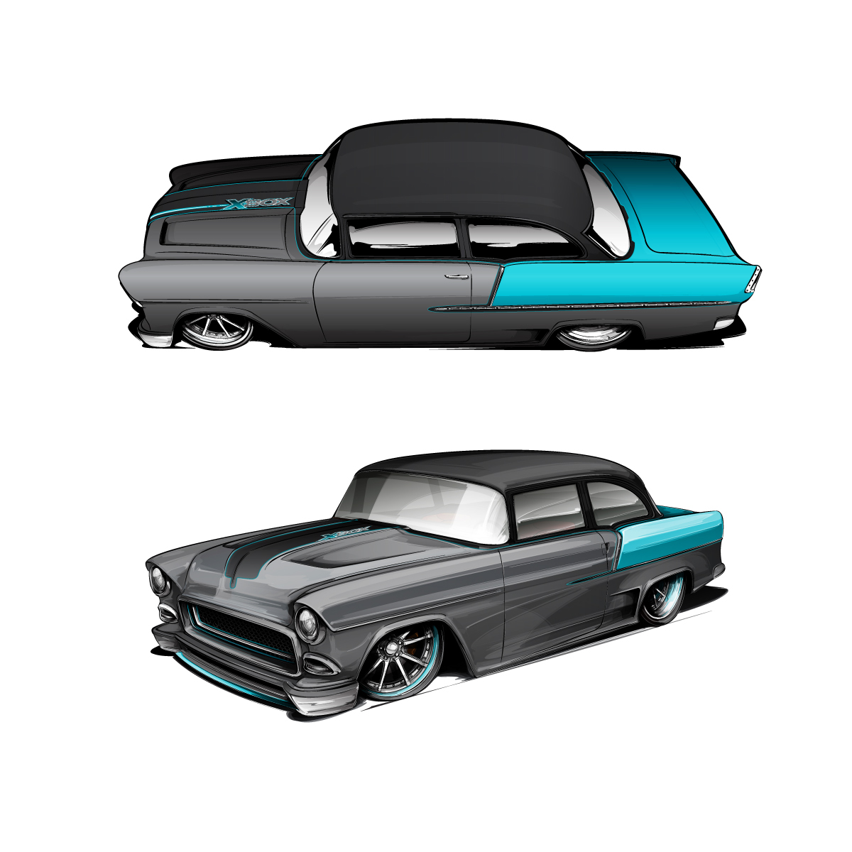 Autos car car design hot rod industrial metal steel fabrication Aerodynamics rendering sketch