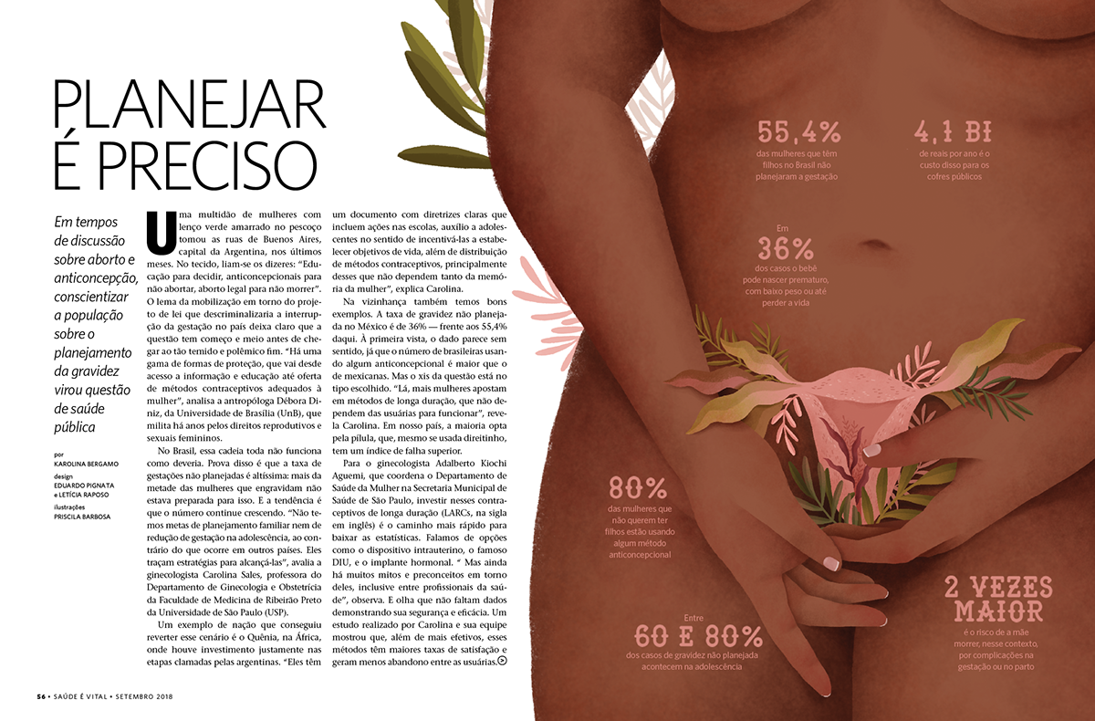 editorial magazine Health collage revista editorial design  saúde spreads issue
