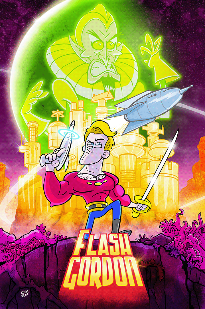 flash gordon ILLUSTRATION  Scifi cartoon Character design  artwork digital digitalart 80smovies flashgordon