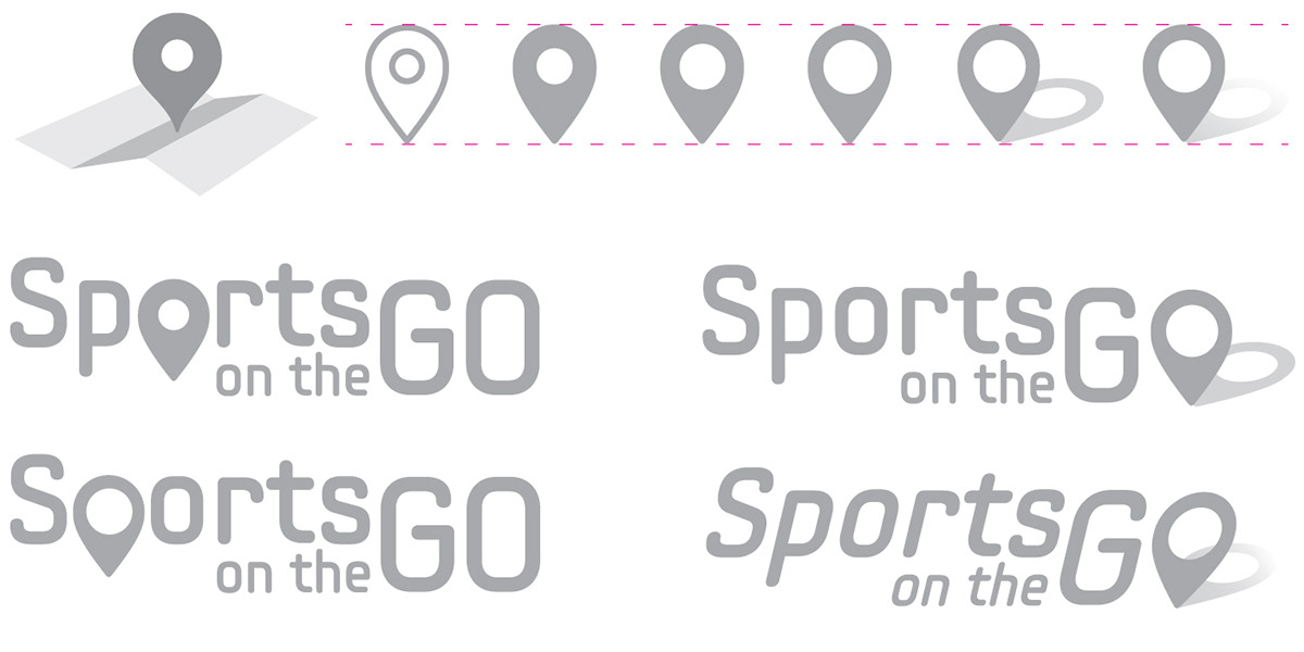 logo branding  mobile location sports