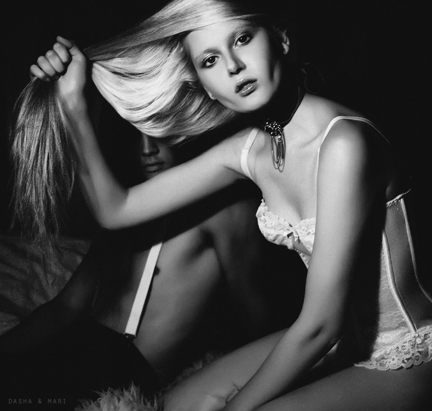 art dasha and mari fashion photography woman sensual sexy vogue moda book Love print classy girl blonde FINEART