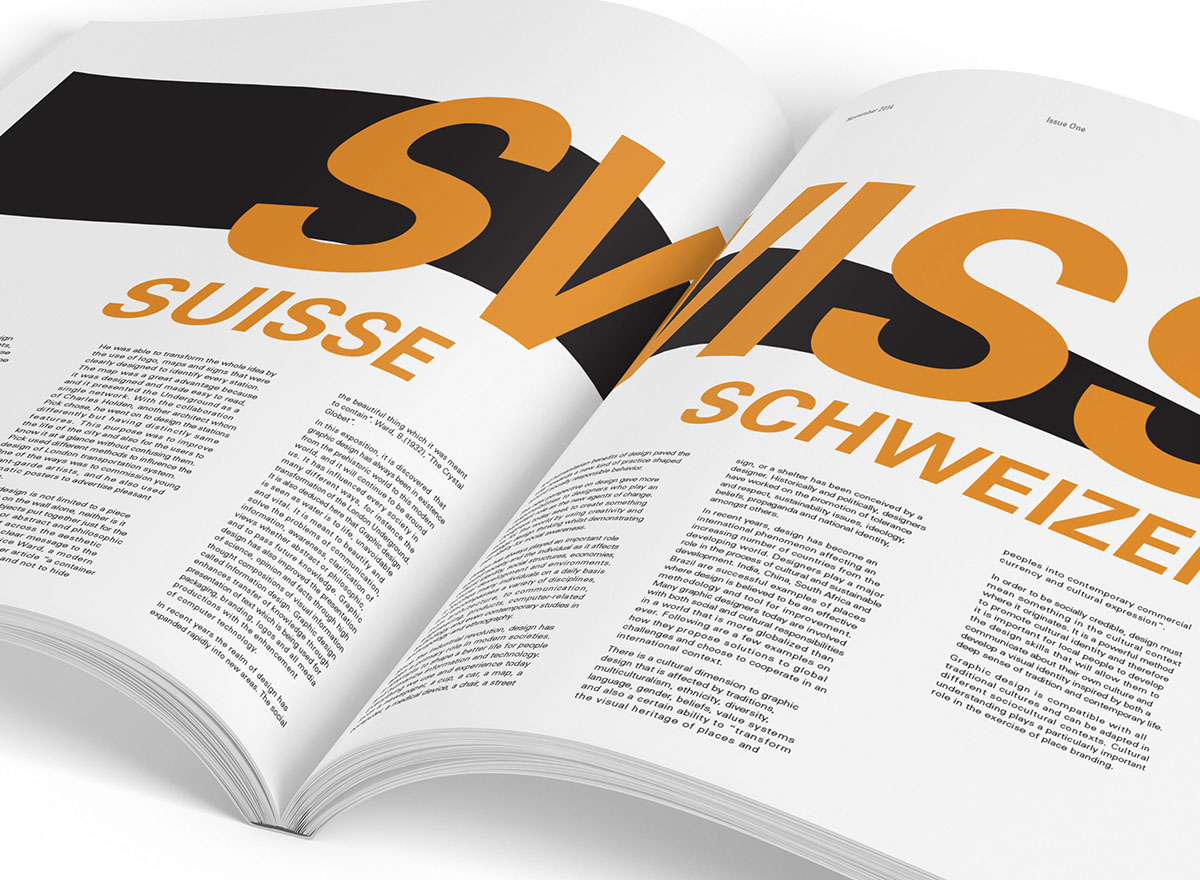 Lufthansa swiss swiss international Magazine design magazine international style