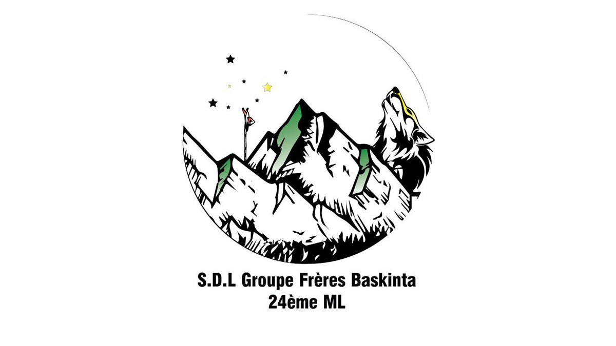 wolf mountain logo design illustration logo