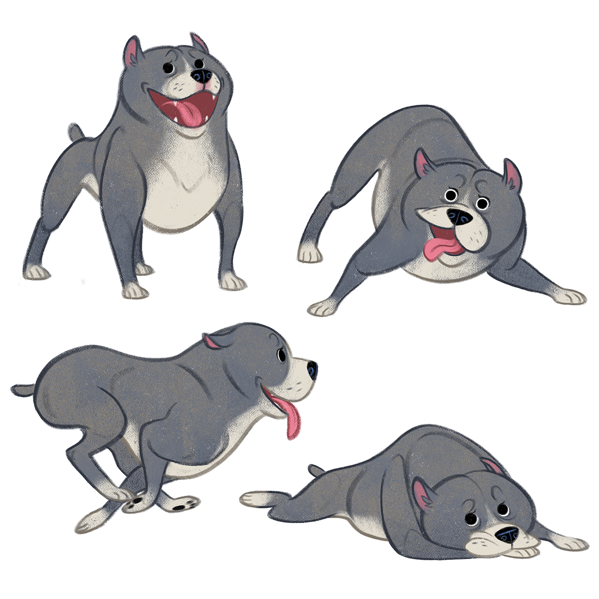 dogs puppies Character design  dog Pug shiba inu bulldog pomerainian spaniel Pitbull