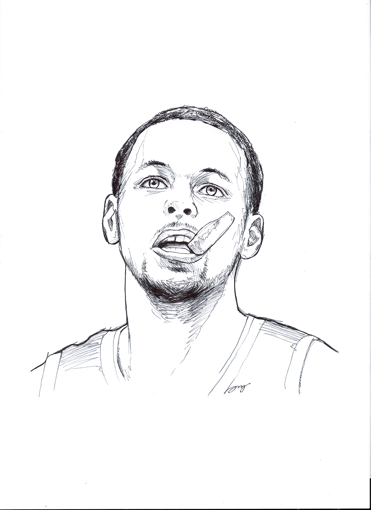 stephen curry Golden State Warriors NBA NBA playoffs basketball draw sketch Digital Drawing digital illustration Under Armour sc30 poster sports icon NBA Player all star