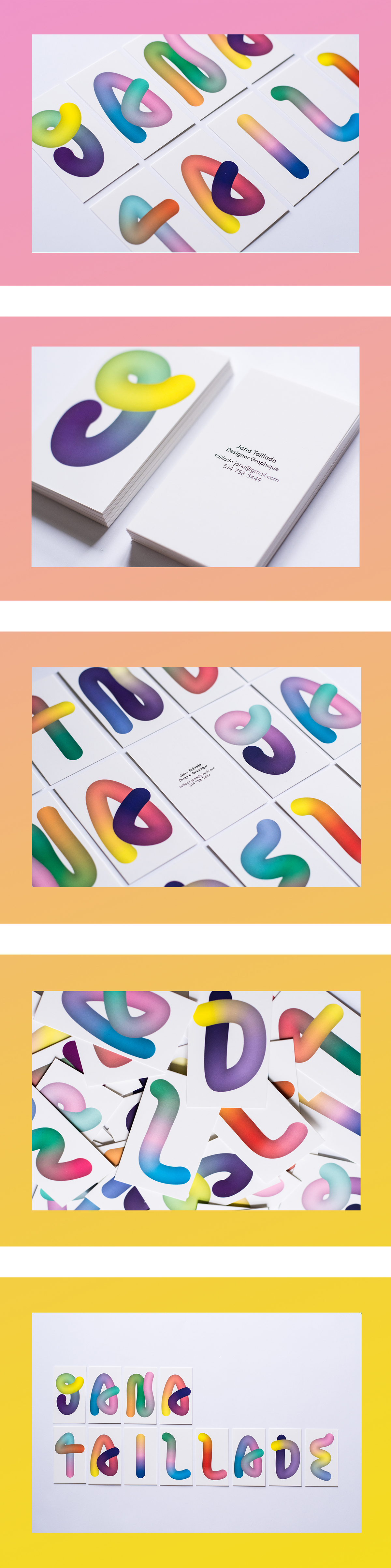 Adobe Portfolio Business Cards colors