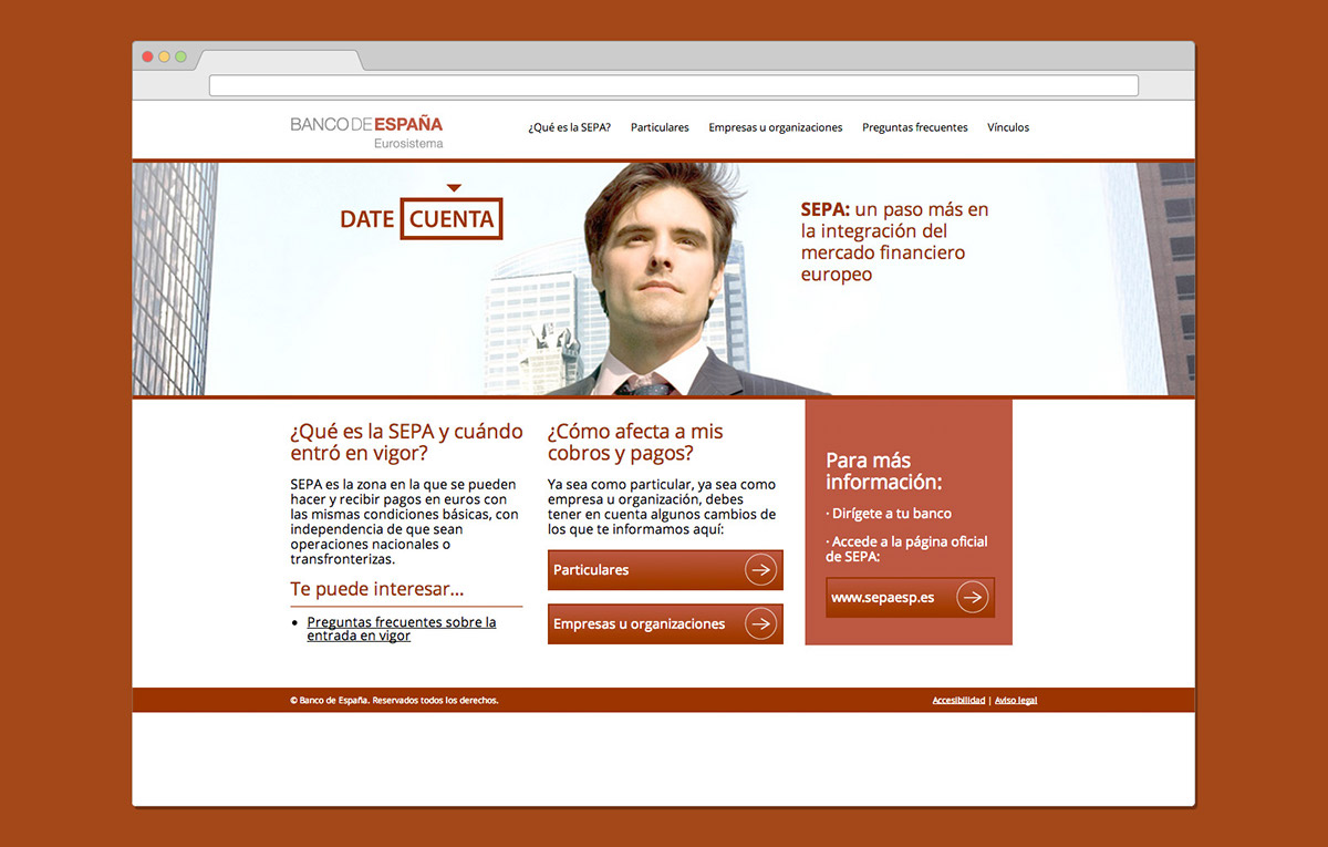Web diseño design development SEO banner Campaña campaign banco Bank