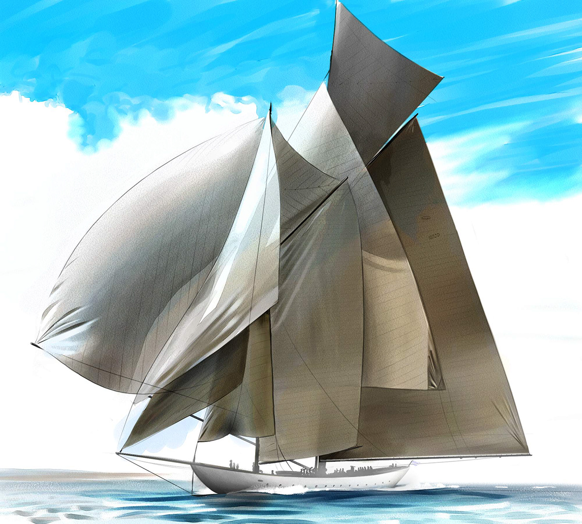 American cup canvas yacht canvas