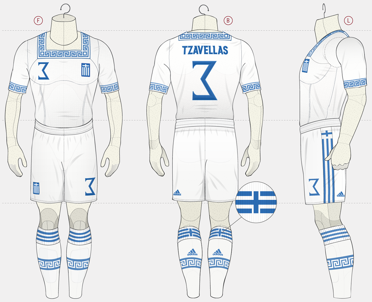 football soccer concepts design kits strips sports apparel Menswear adidas world cup Greece spain españa japan