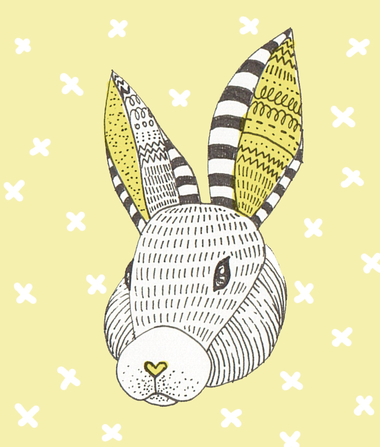 rabbit cute line art sweet
