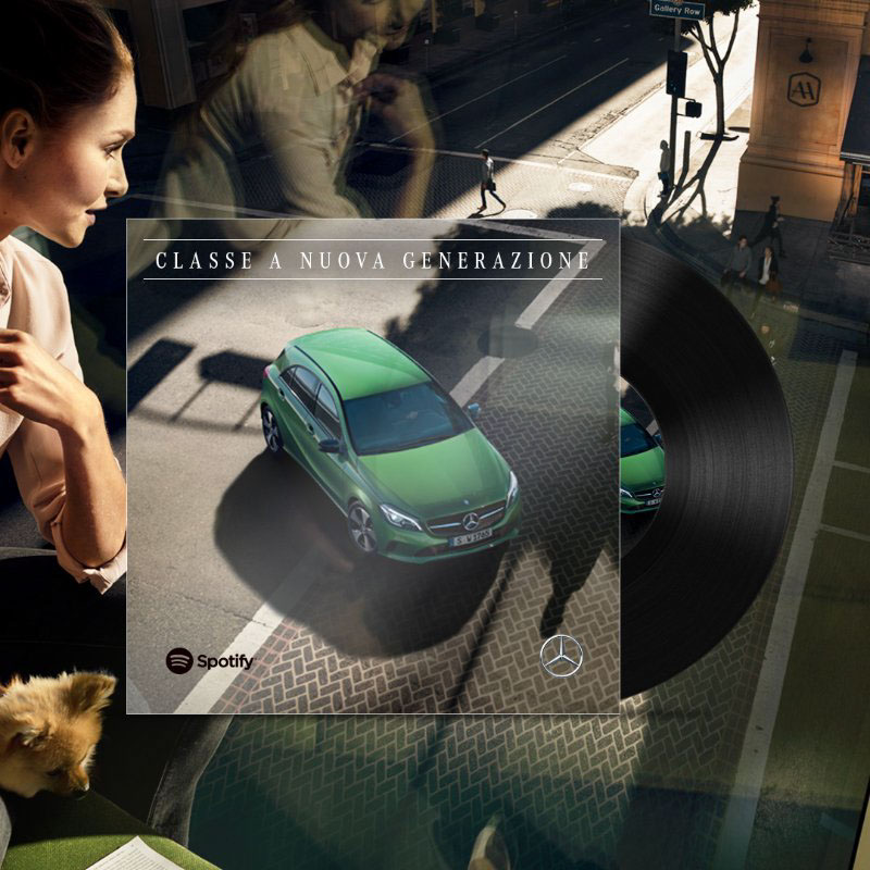 automotive   integrated Advertising  mercedes-benz a-class spotify secret party millenials