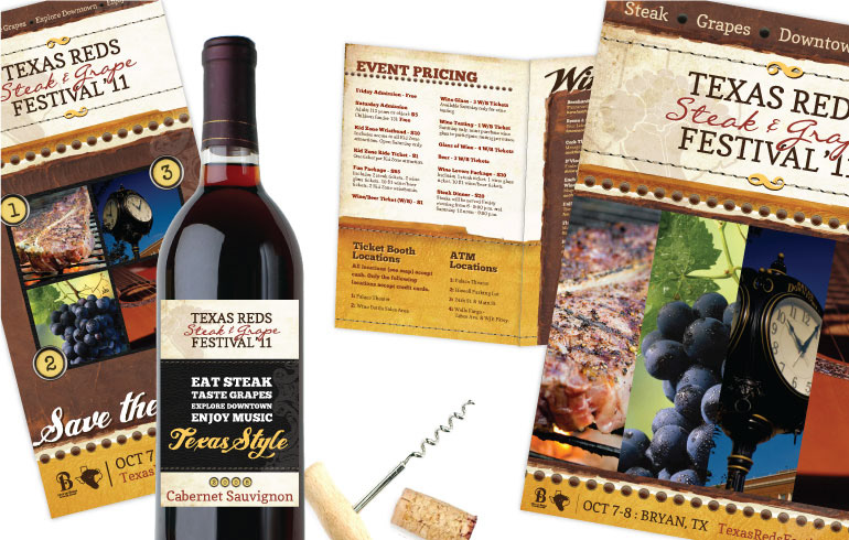 flyer poster wine bottle label rack card logo