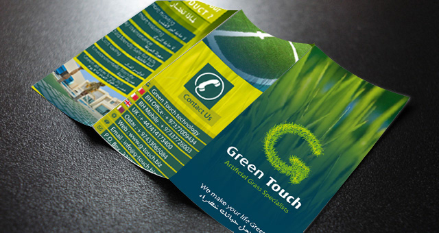 photoshop print printed design green touch brochure