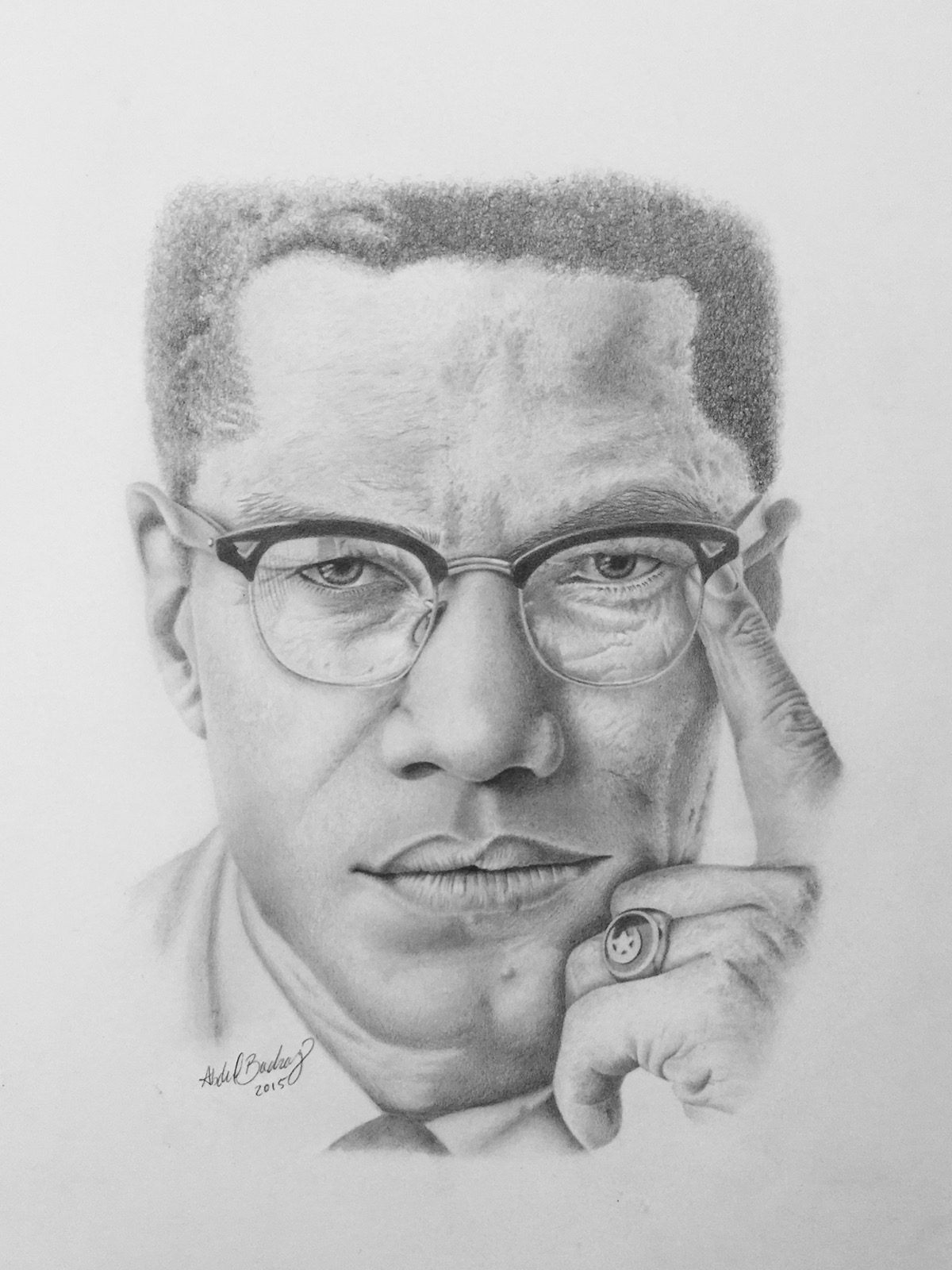 malcolm x Pencil illustration