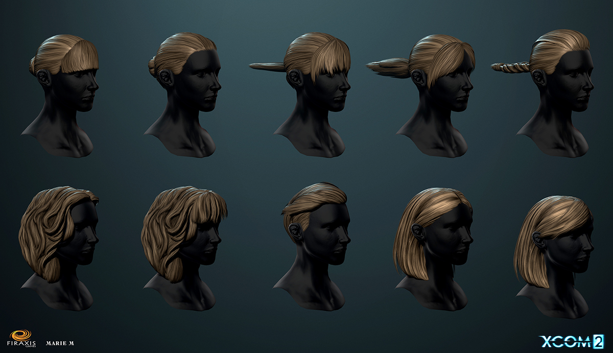 hair beards head faces Zbrush 3D characters Games game Gaming