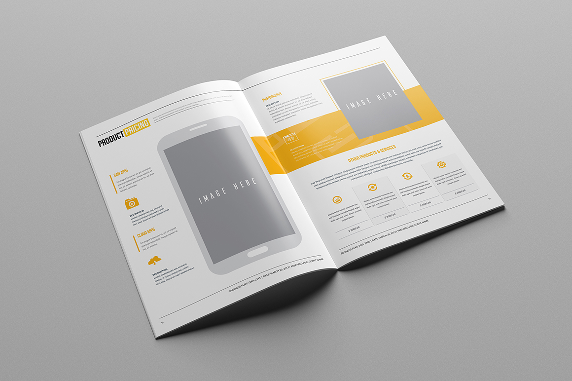 business Plan brand brochure magazine infographic diagram study case Project