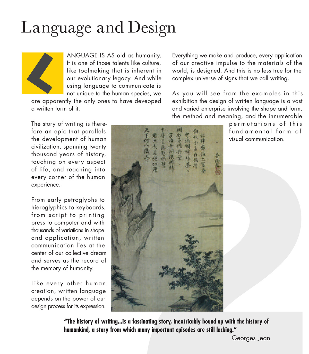 kean university shape of language brochure
