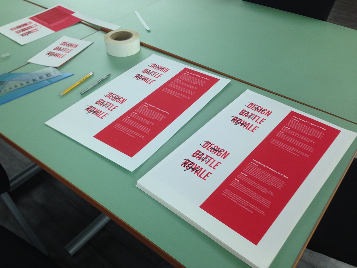 aiga depaul red HAND LETTERING FABER CASTELL poster flyer certificate award akzidenze challange