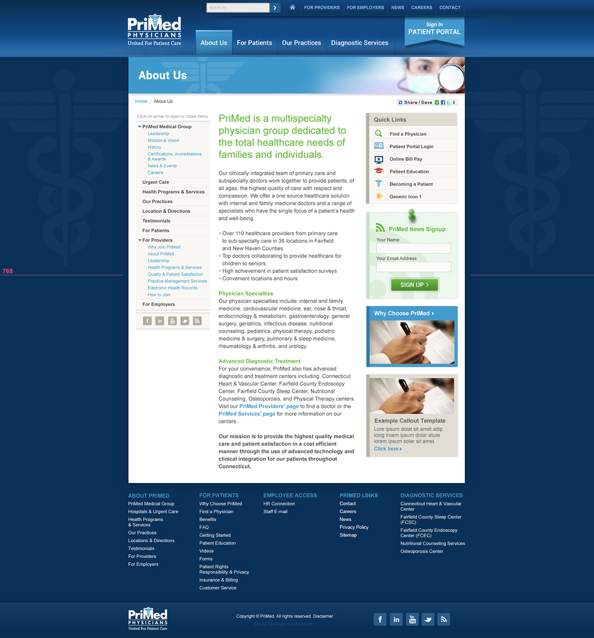 primed physician patient portal Website healthcare