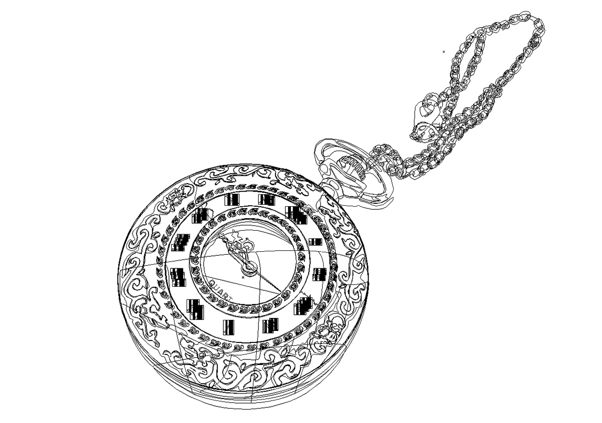 Vectorial line victor Villalta Swarovski watch reloj