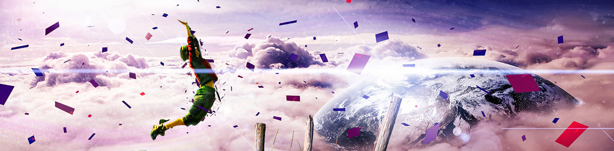 jump above the sky earth inspiration Nature  rectangle  effects  people   sun  light  graphic design  photo manipulation  creative  west midlands birmingham  wolverhampton  uk  freelance  grass  sky  blue pink  Purple  triangles  fly  flying  floating  sunset  abstract .