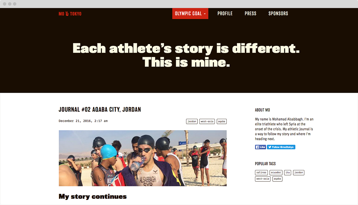 branding  pro-bono mobile non-profit sports Syria Web Olympics