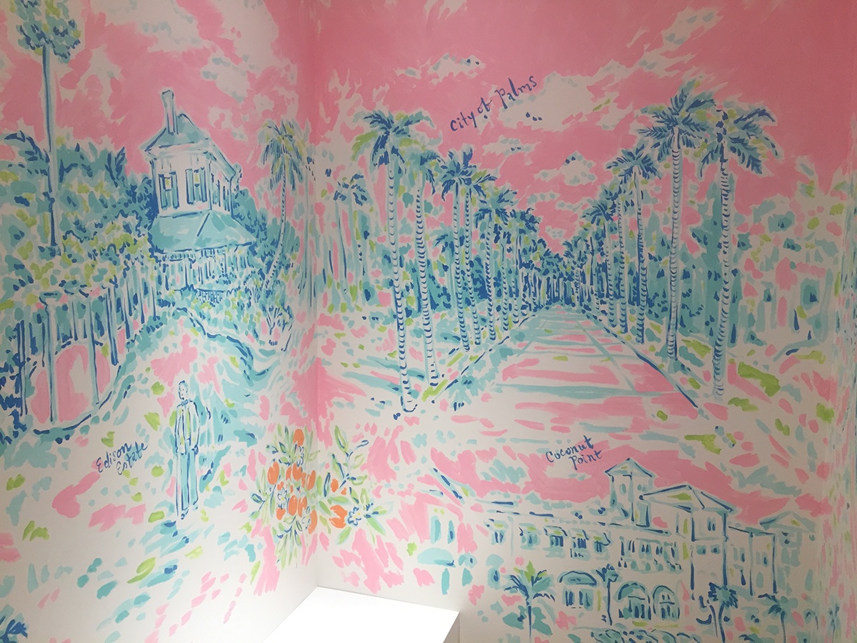 Lilly Pulitzer Lilly Pulitzer Retail creative communications Mural interiors
