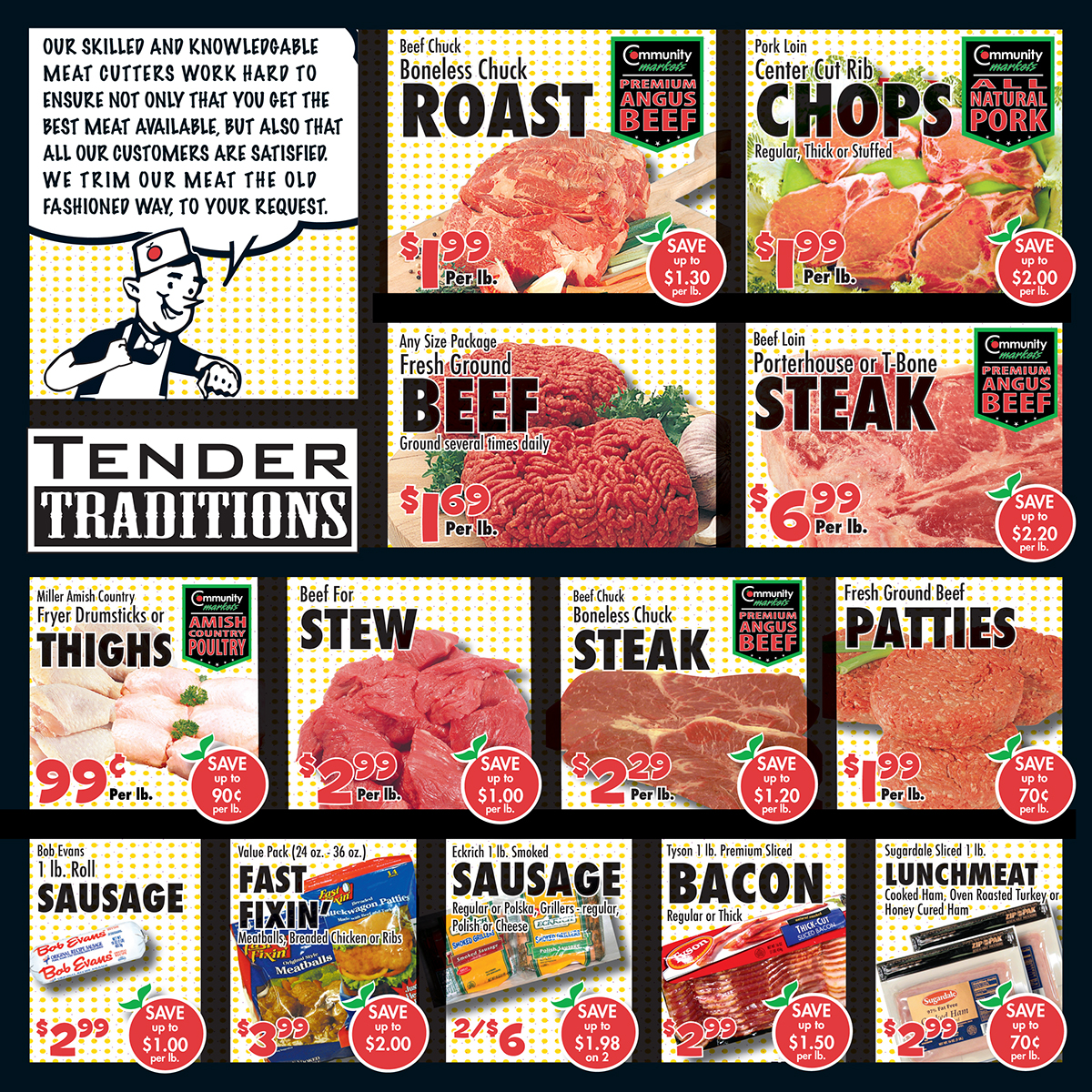 Adobe Portfolio meat Grocery tender traditions Food  Hire curt