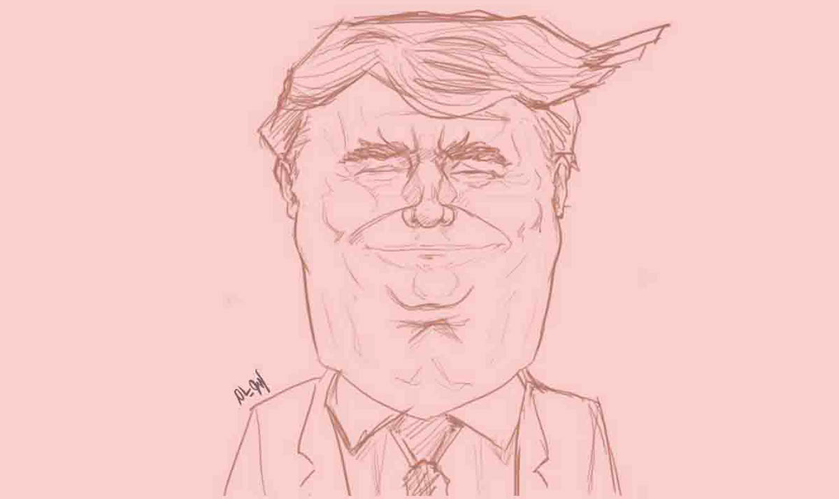 #Portrait #DigitalArt #Caricature #Trump #usa #President #psd  #Wacom 