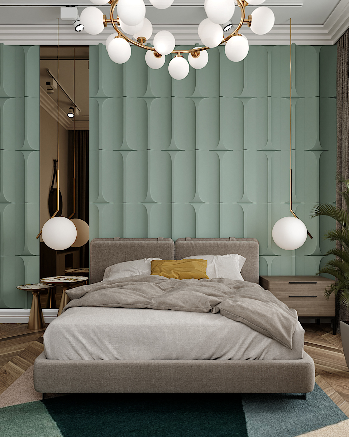 3D 3ds max bedroom furniture interior design 