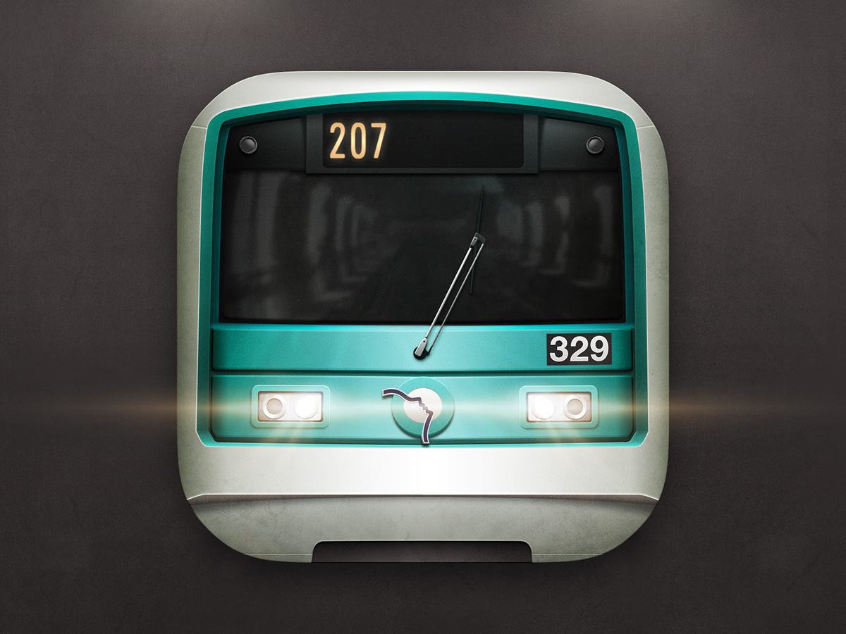 rennes Paris iOS 7 Icon metro Transport gwenole jaffrédou