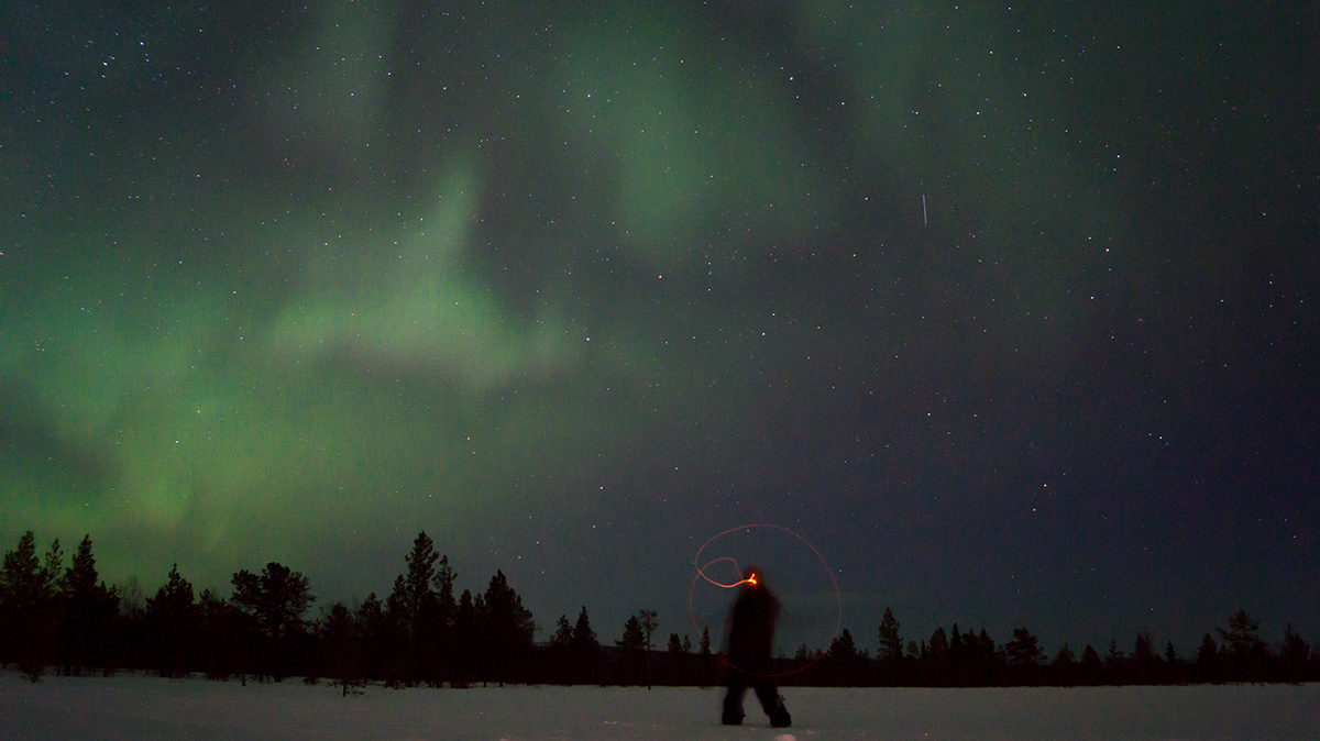 aurora Landscape Lapland lightroom lights Nature night Photography  snow Swedish Lapland