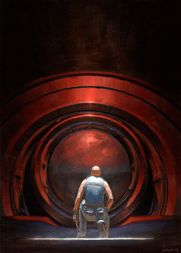 book cover print Scifi science fiction interior illustration interzone magazine