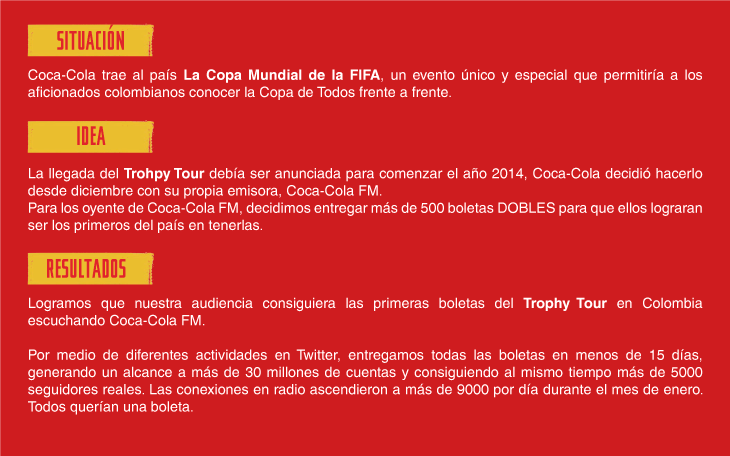 Trophy Tour Tour del Trofeo FIFA trofeo Coca-Cola #TrophyTour social media Social Networking twitter engagement Radio trending topic tt hashtags Futbol