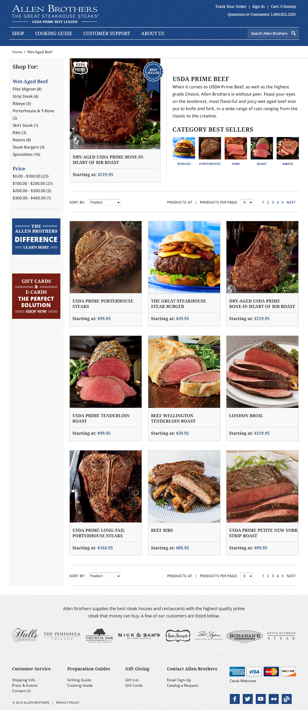 Food  meat steak luxury brand Website clean White modern