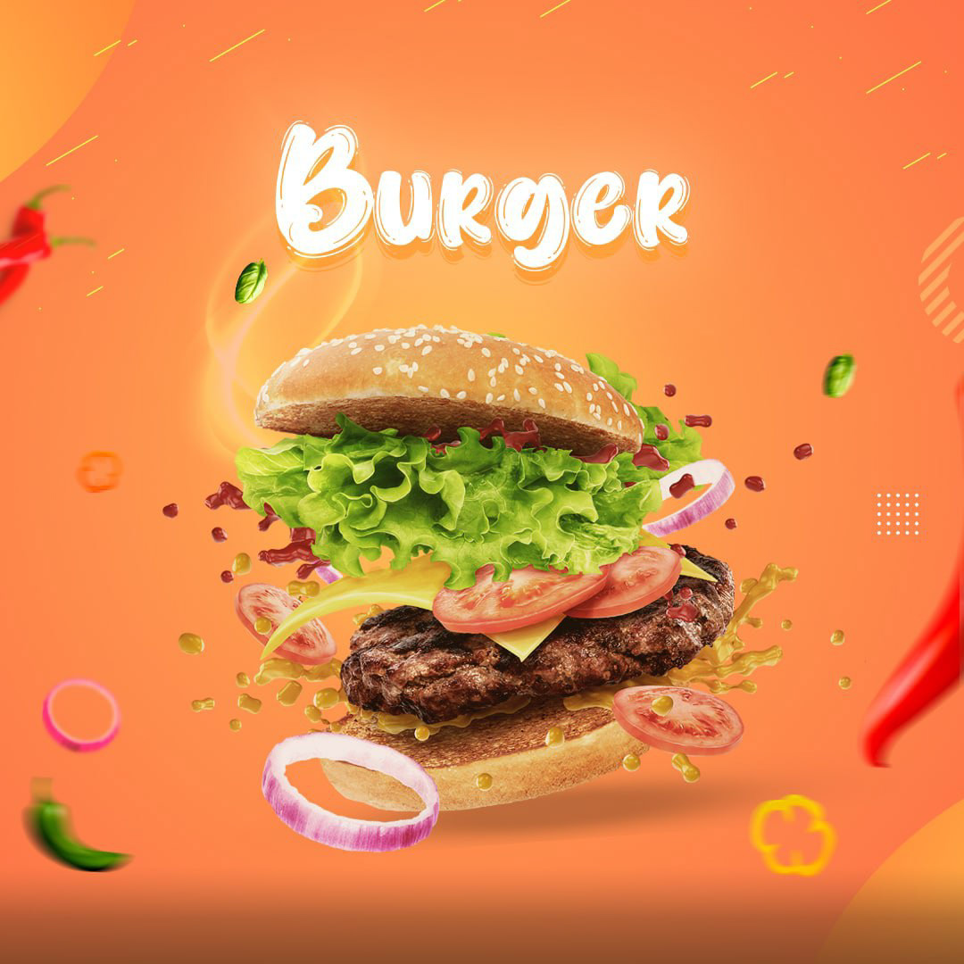 ads Advertising  burger Fast food flyer Food  marketing   phoromanipulation social media Social media post