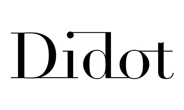 specimen sheet Didot Typeface Logotype