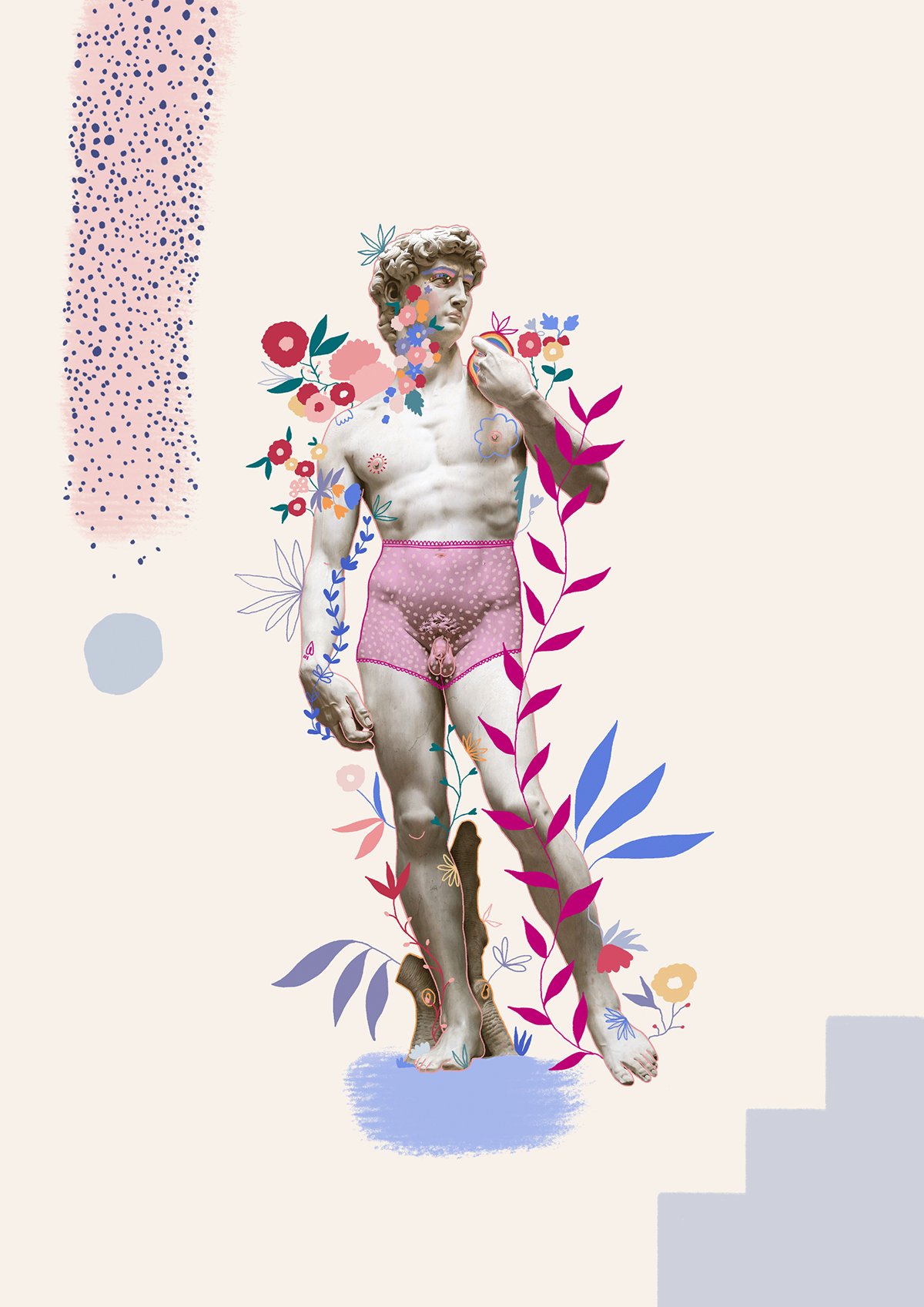Advertising  art collage eldavid gay genderfluid ILLUSTRATION  lgtbiq miguelangel pridemonth
