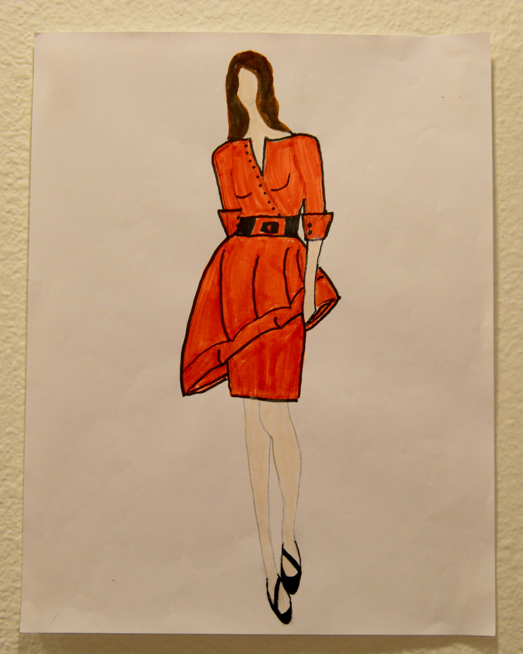 Dior evening gown fashion illustration fashion sketch