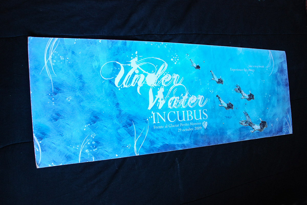 cd  Incubus  global warming  under water  Press  watercolor sistema bajo agua agua water  blue