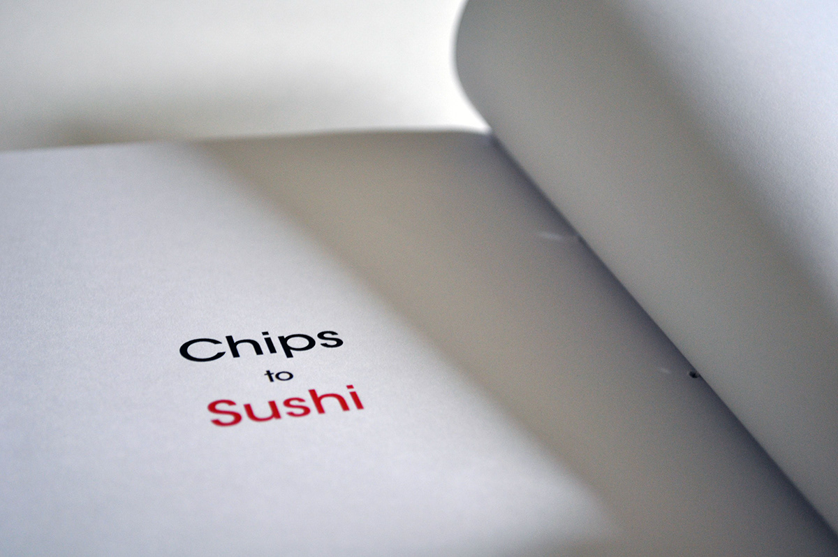 japan chips Sushi graphic Falmouth student self initiated layers tracing book Guide gesture james Flint