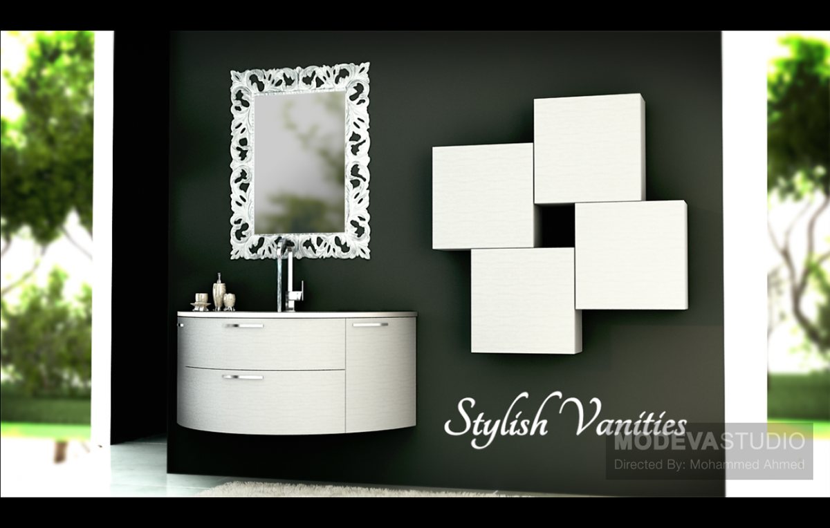 salameh water Mohammad Ahmad Modeva Studio 3D vray commercial vanity Victorian White Interior