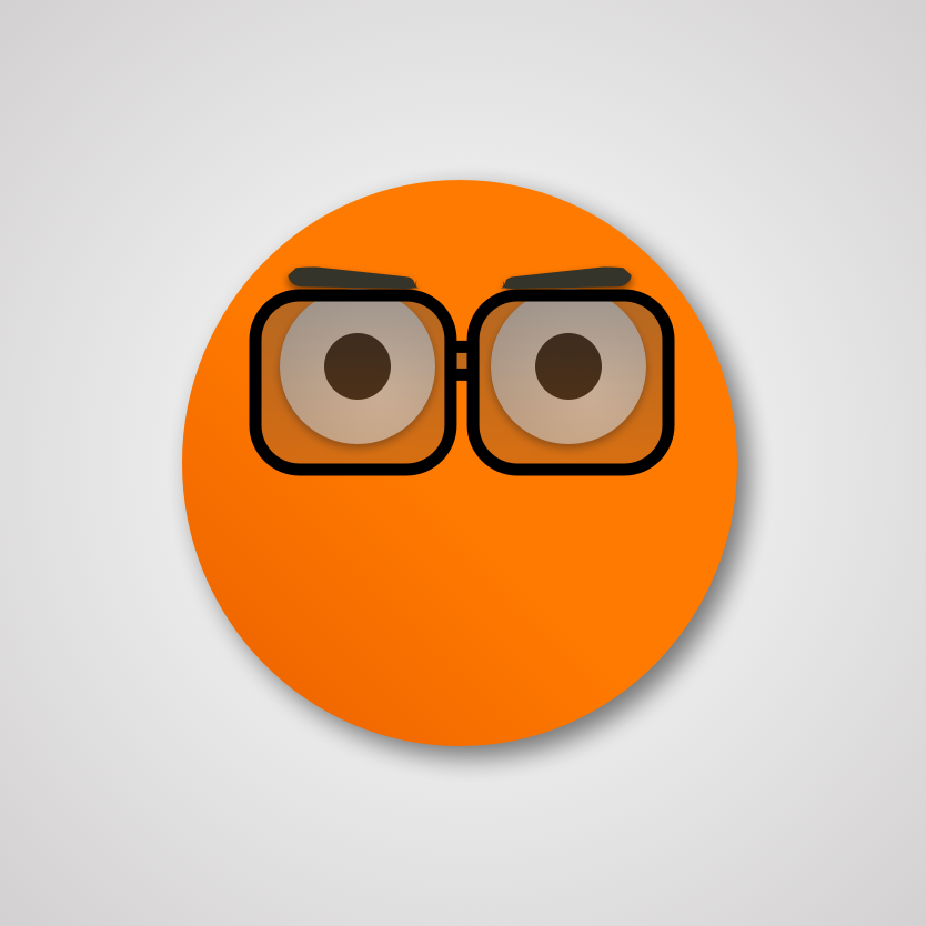 Emoji Emoticon smiley smile angry worried spectacles design text