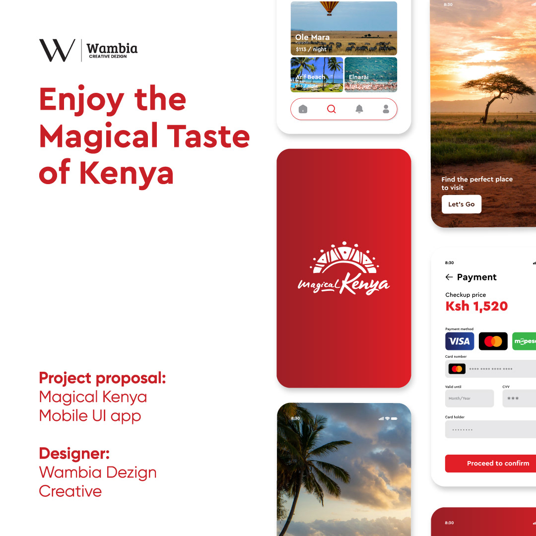 UI/UX ui design kenya Travel app design tourism branding  UI Figma user interface