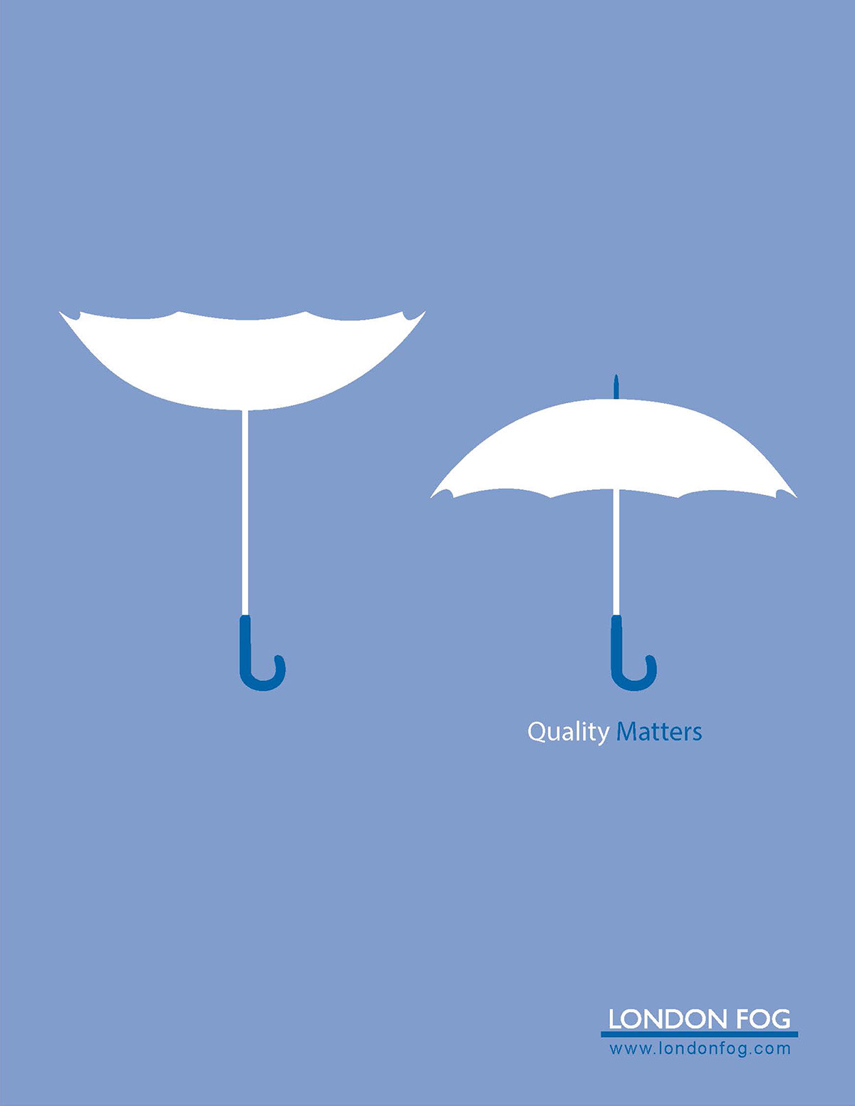 London Fog  umbrella  raincoat  duck advertising series