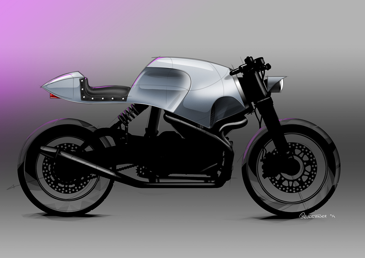 motorcycle motorbike Bike sketch sketching photoshop rendering Project concept design